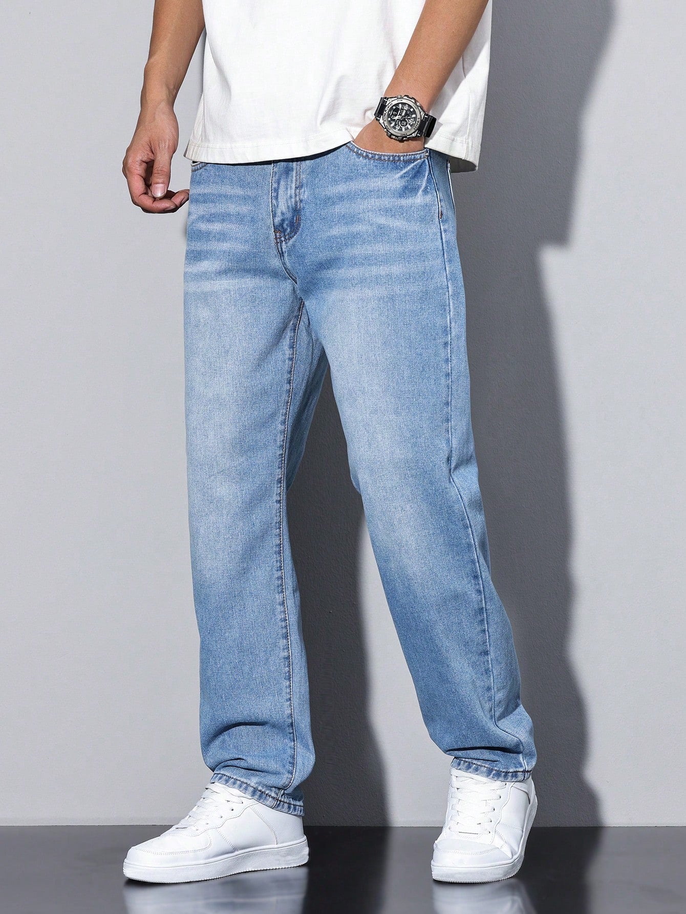 Heren Baggy Jeans – Relaxed Fit Spijkerbroek met Streetwear Look