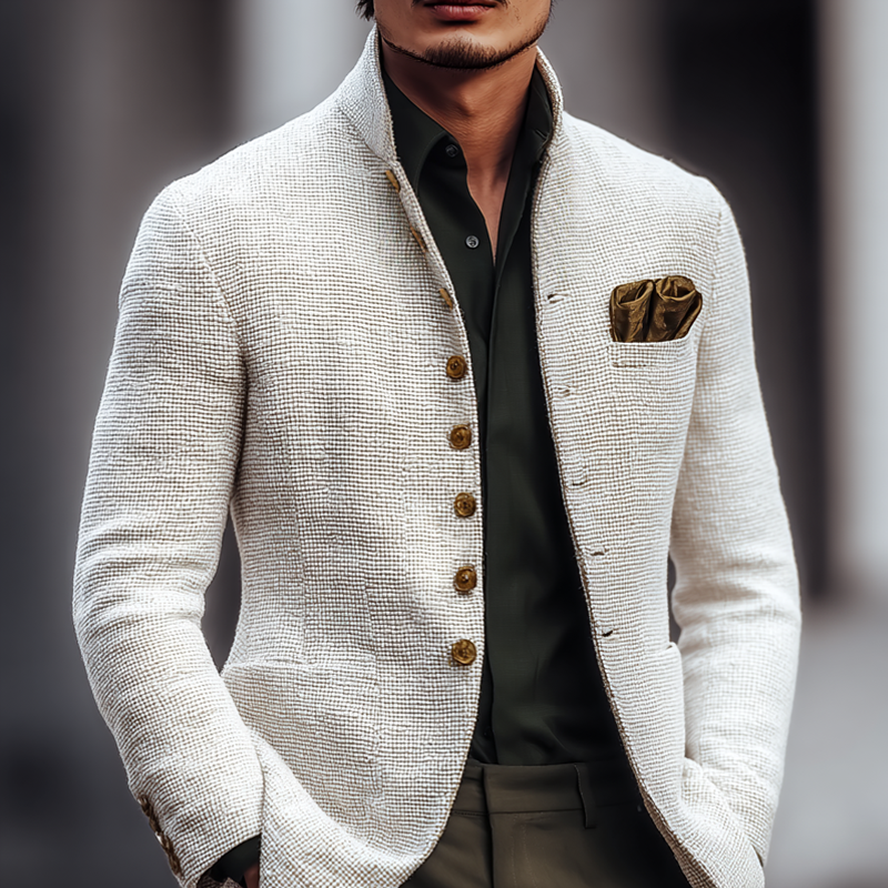 Heren Gebreide Blazer met Knoopsluiting & Moderne Pasvorm