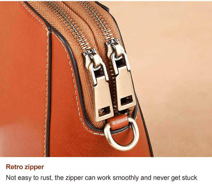 Stijlvolle Retro Leren Crossbody Schoudertas