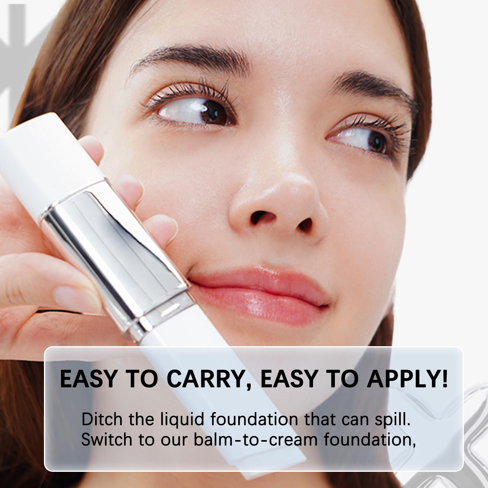 Cover Stick met Ingebouwde Kwast voor Egale Make-up Look