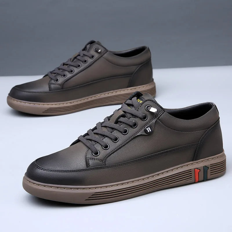 Stijlvolle Lederen Sneakers voor Heren - Comfort en Elegantie