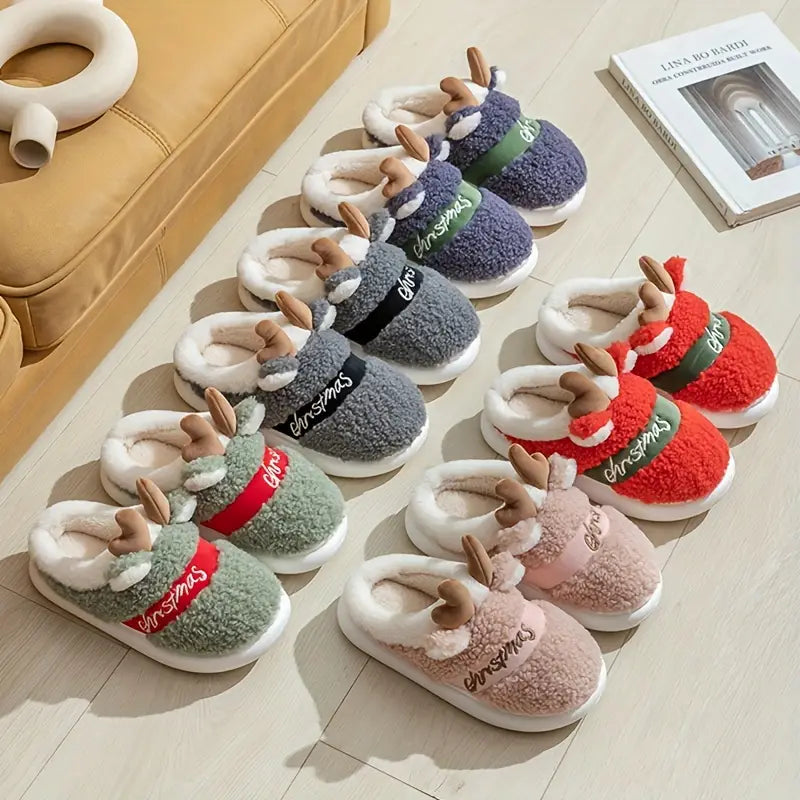 Kerst Rendier Pantoffels – Warme en Zachte Winter Slippers