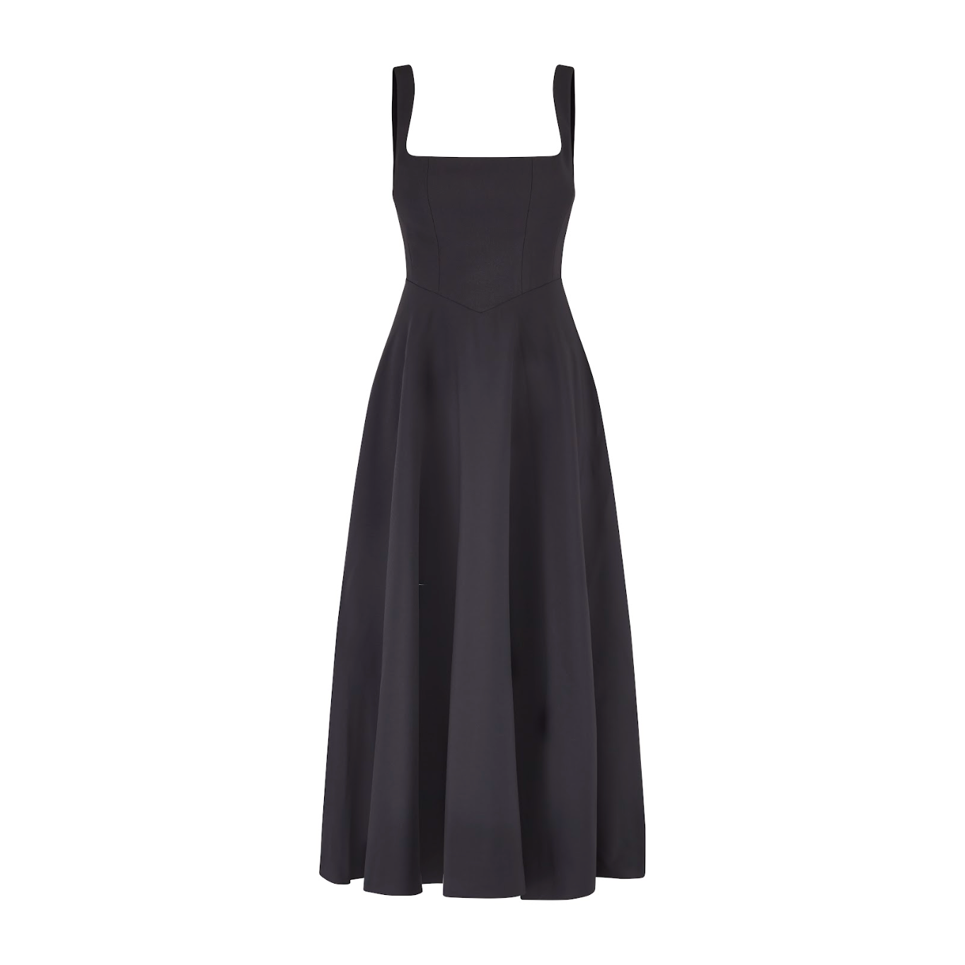 Vierkante Hals Midi Jurk - Elegante en Duurzame Stijl