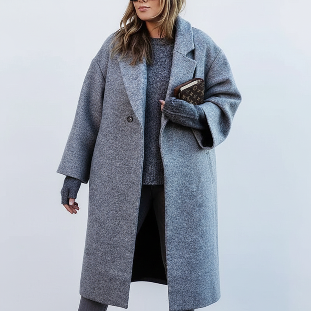 Lange Dames Wintermantel – Warme Oversized Jas in Diverse Prints