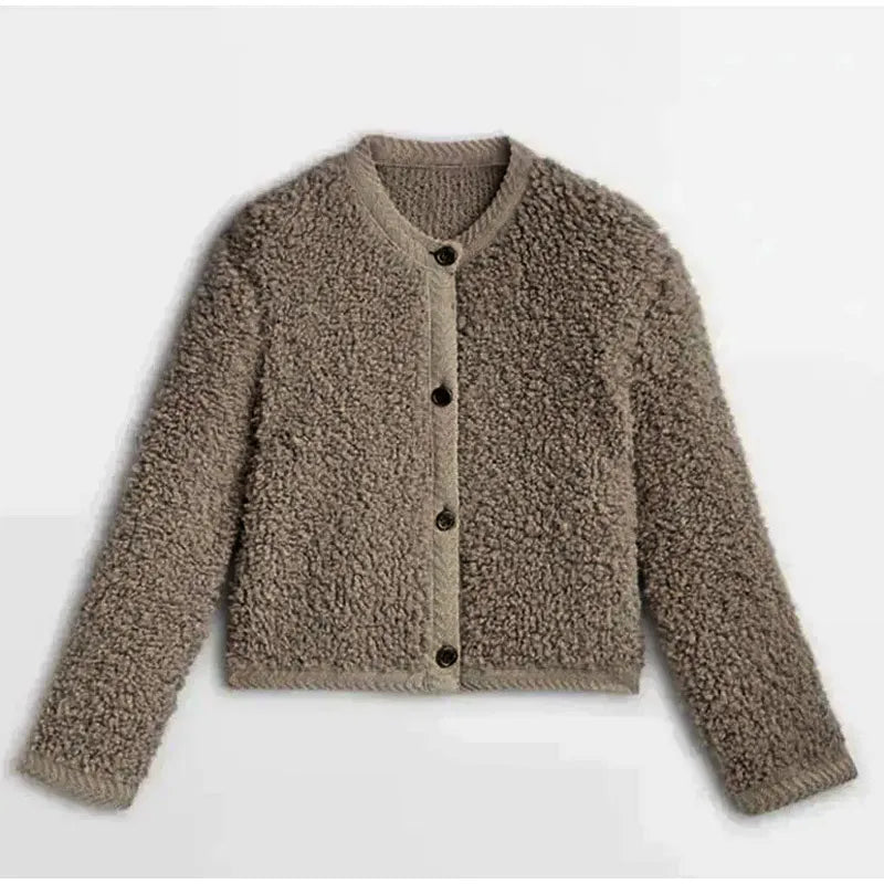 Dames Teddy Cardigan – Zacht & Comfortabel Vest met Knoopsluiting