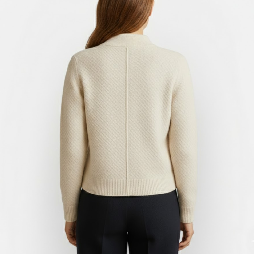 Dames Vest met Knoopsluiting en Ronde Hals
