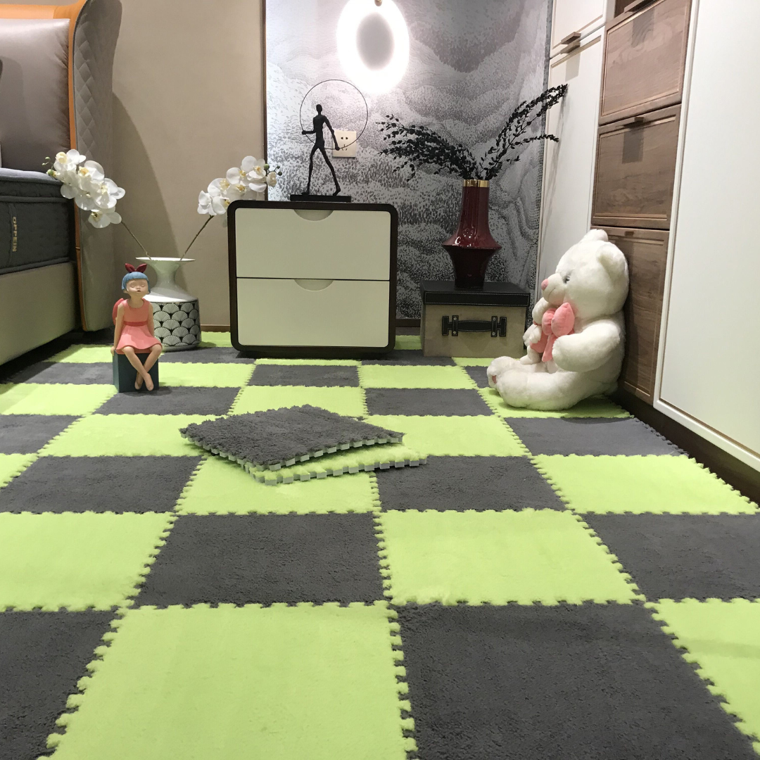 Zachte Puzzle Vloermatten Set voor Slaapkamer & Speelruimte