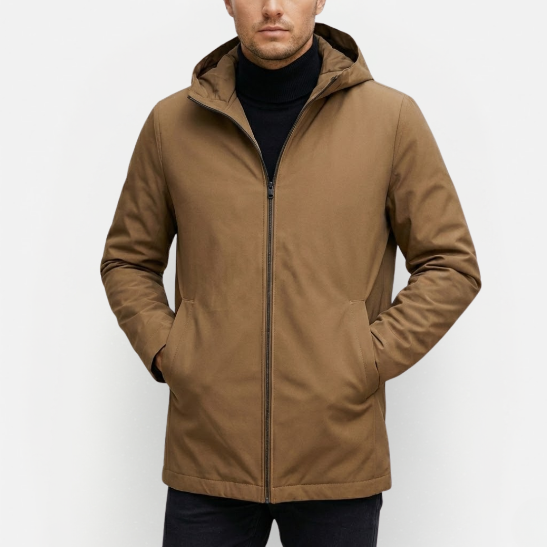 Heren Winterjas met Capuchon en Afsluitbare Zakken