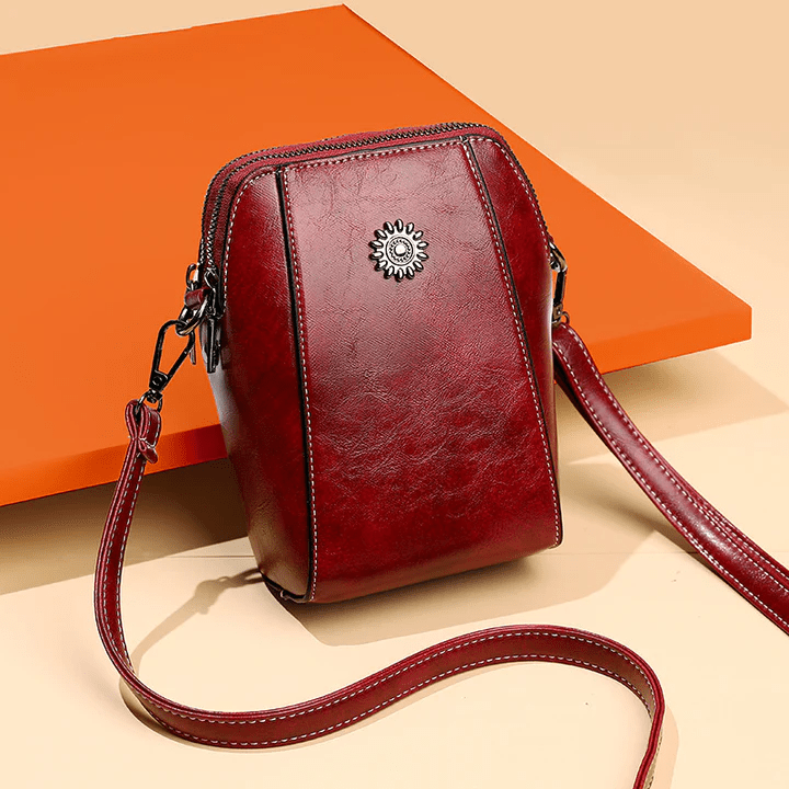 Stijlvolle Retro Leren Crossbody Schoudertas
