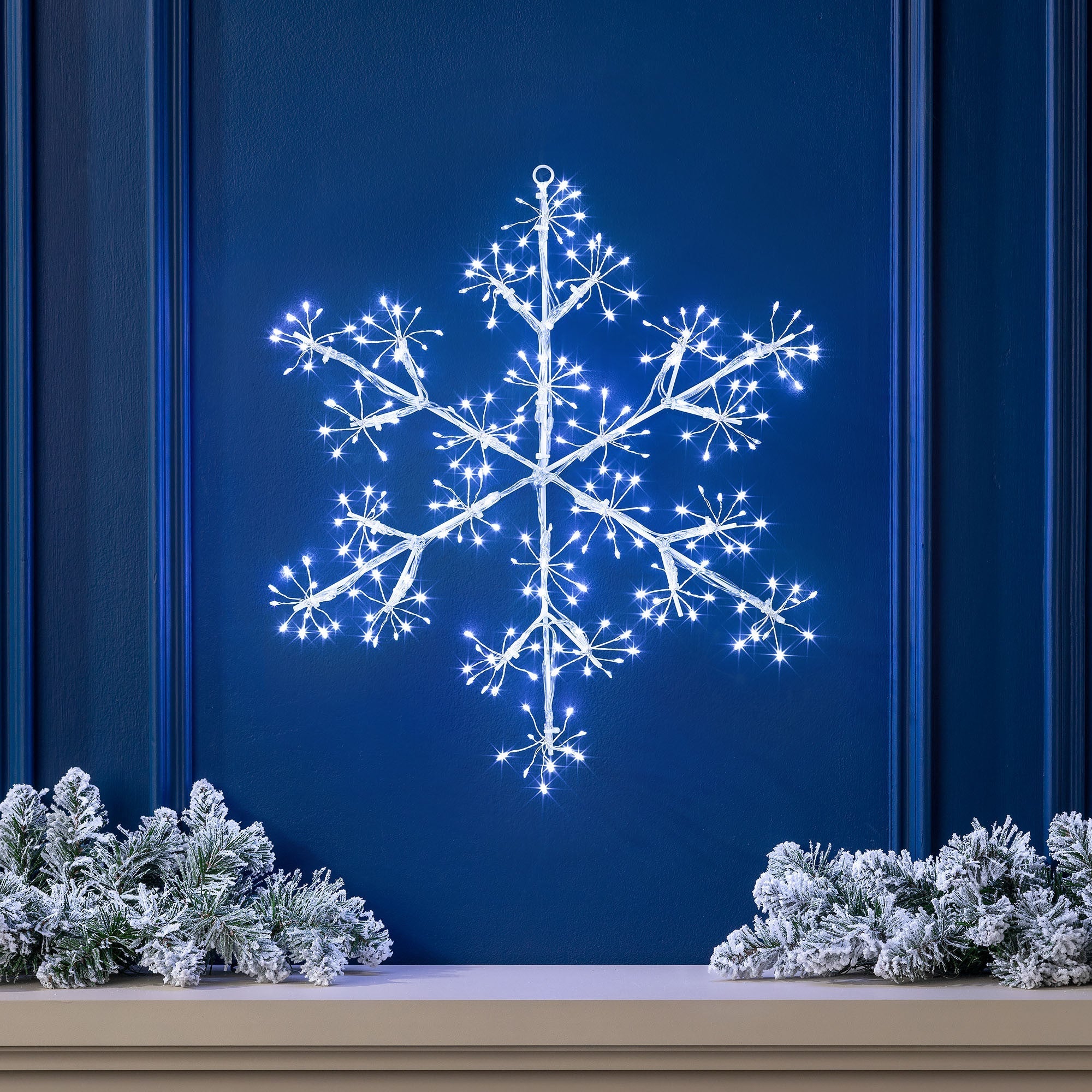 LED Sneeuwvlok Lichtdecoratie – Warme Kerstsfeer voor Binnen
