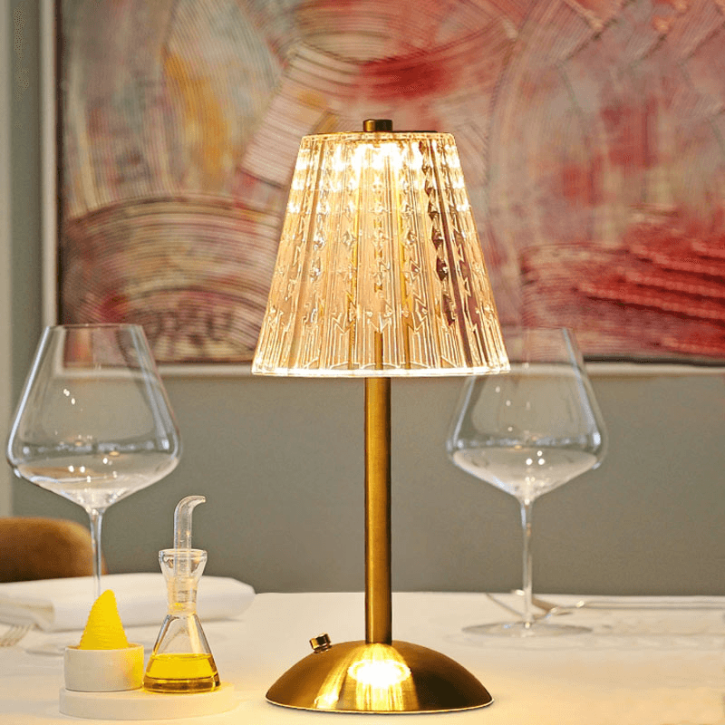 Draadloze Vintage Tafellamp met Aanraakbediening en USB-oplaadbare Batterij