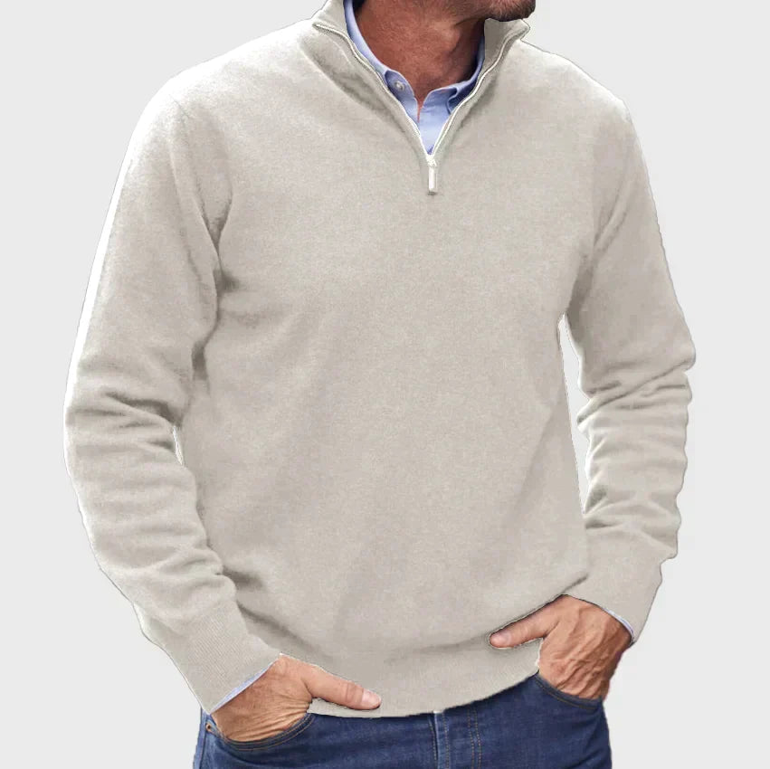 Heren Half-Zip Trui – Comfortabele Klassieke Sweater