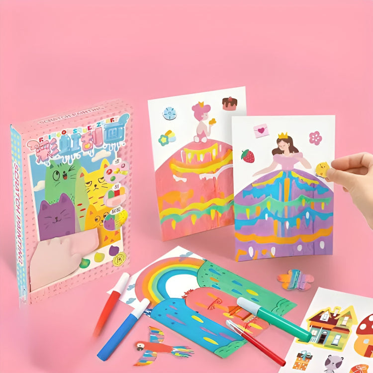 Kinder Krastekeningen Set met Kleurplaten & Creatieve Motieven