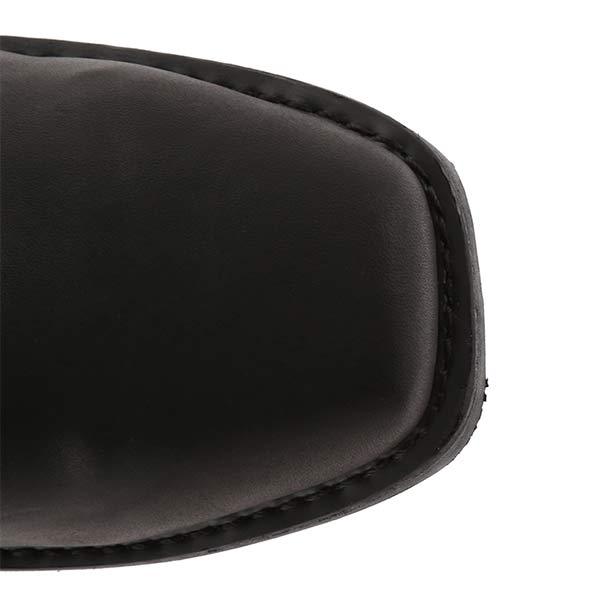 Stoere Dames Enkellaarzen met Gesp en Laag Hakdesign