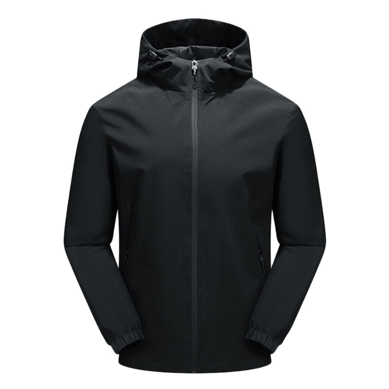 Heren Softshell Jas – Winddichte Jas met Capuchon en Ritszakken