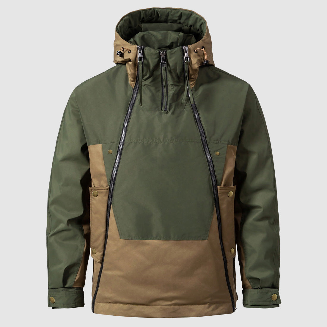 Heren Outdoor Winterjas – Warme Winddichte Anorak met Capuchon