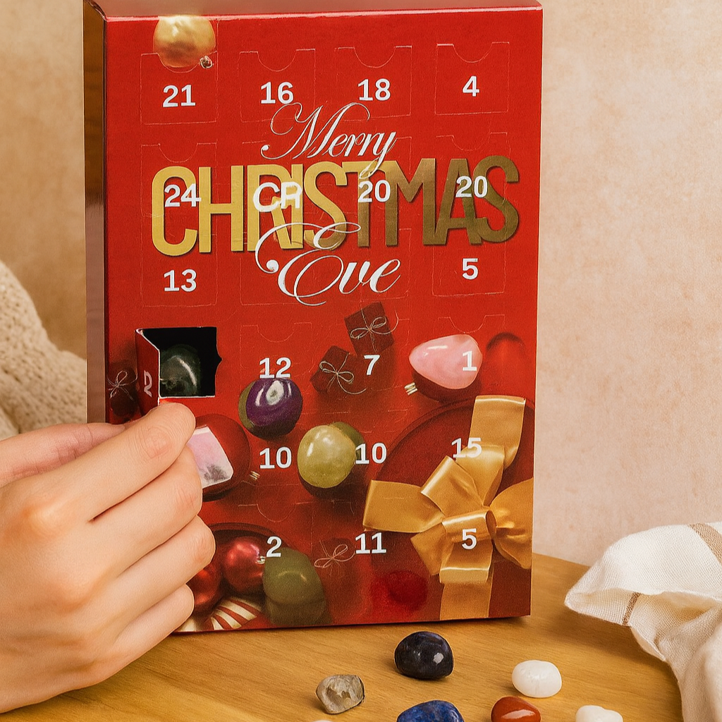 Kerst Adventskalender met 24 Vakjes – Feestelijke Verrassingsteentjes