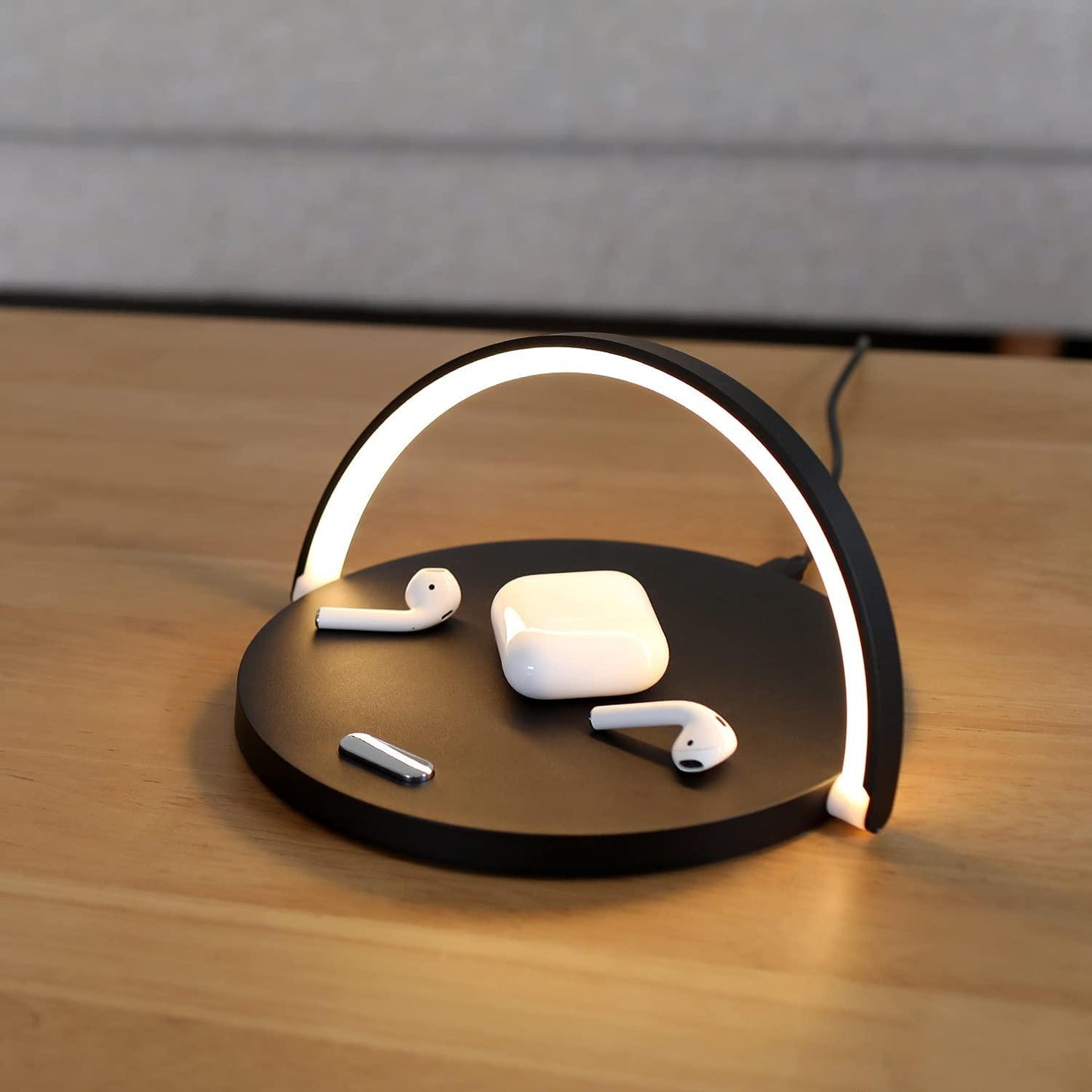 PowerHub - 3-in-1 draadloze oplader, telefoonhouder en bureaulamp-mezamstore.nl