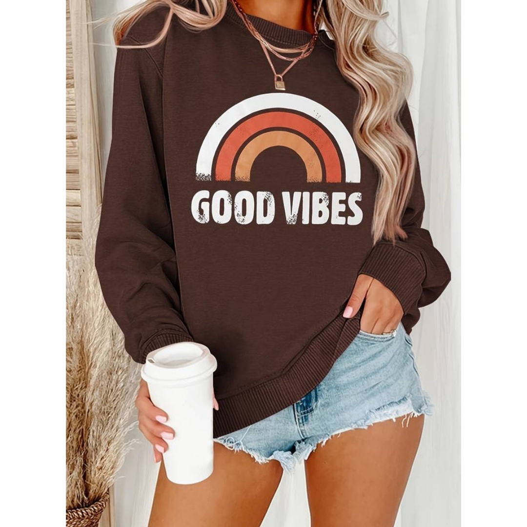 Dames Good Vibes Sweater – Comfortabele Casual Trui