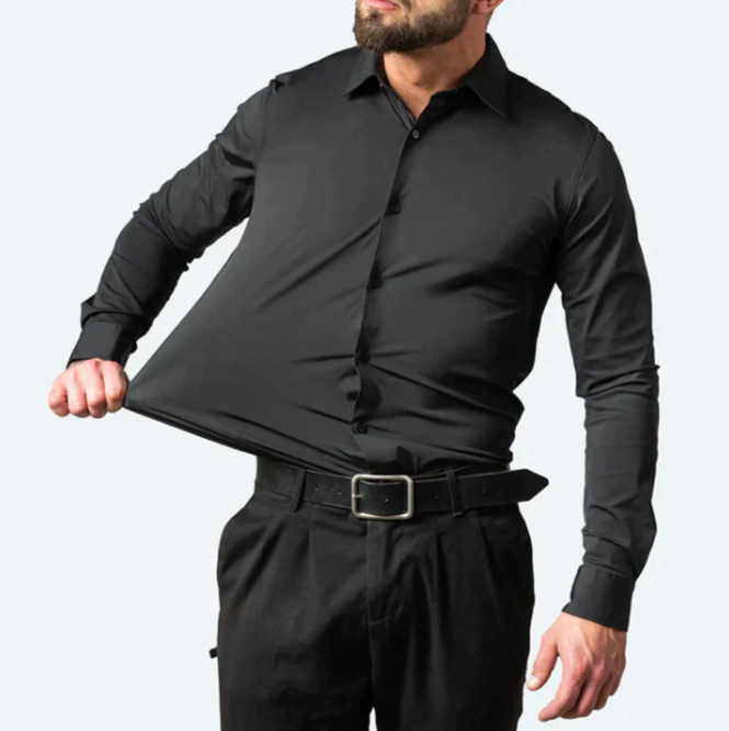 Heren Stretch Overhemd – Slim Fit Shirt met Comfortabele Pasvorm