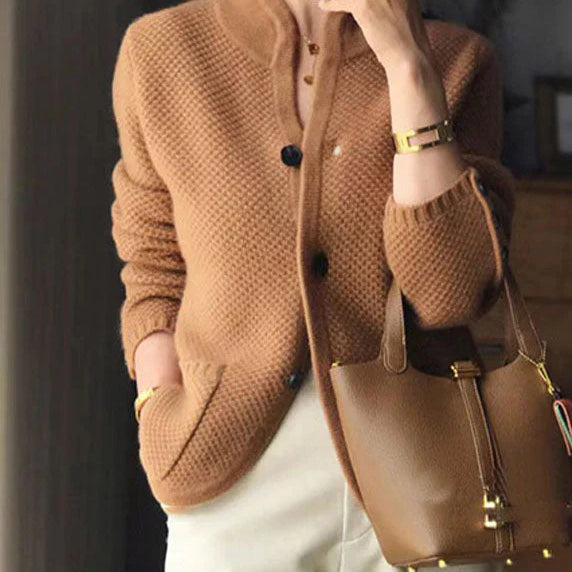Dames Gebreid Vest – Elegante Cardigan met Knoopsluiting