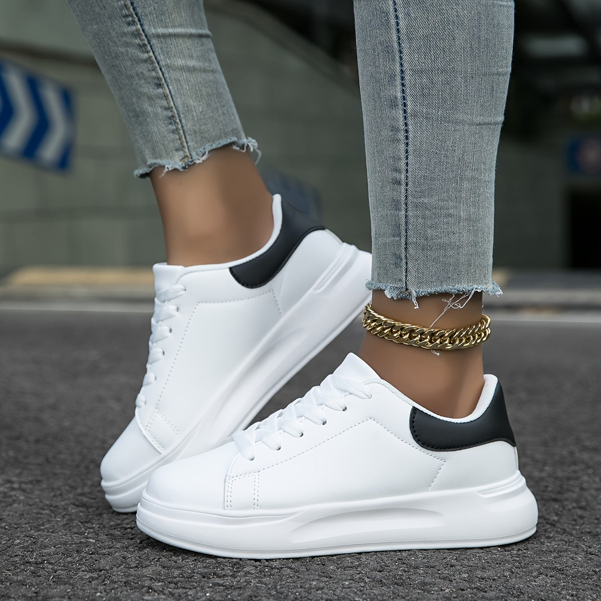 Dames Platform Sneakers – Comfortabele Casual Veterschoenen