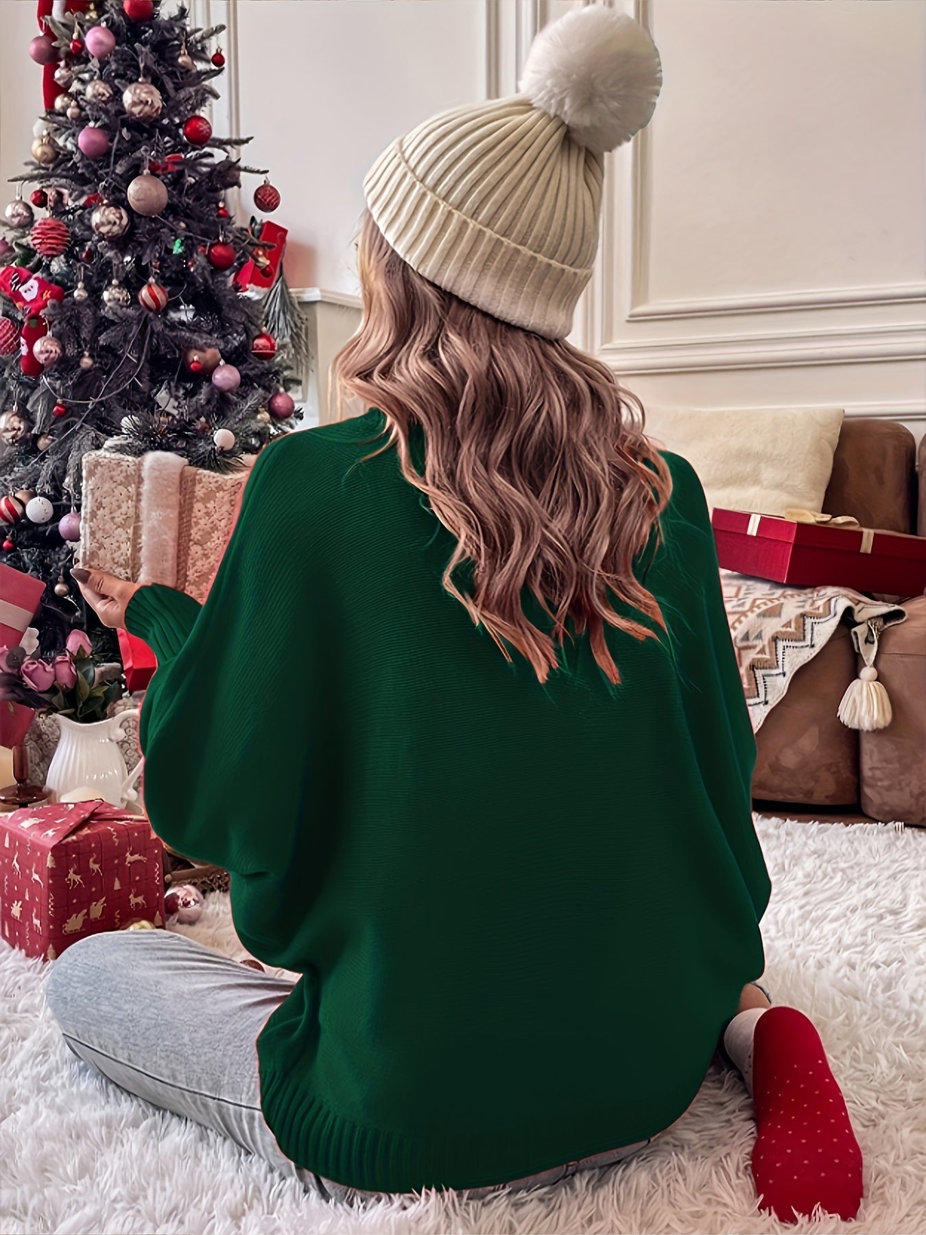 Dames Kersttrui “Merry” – Comfortabele Winter Sweater