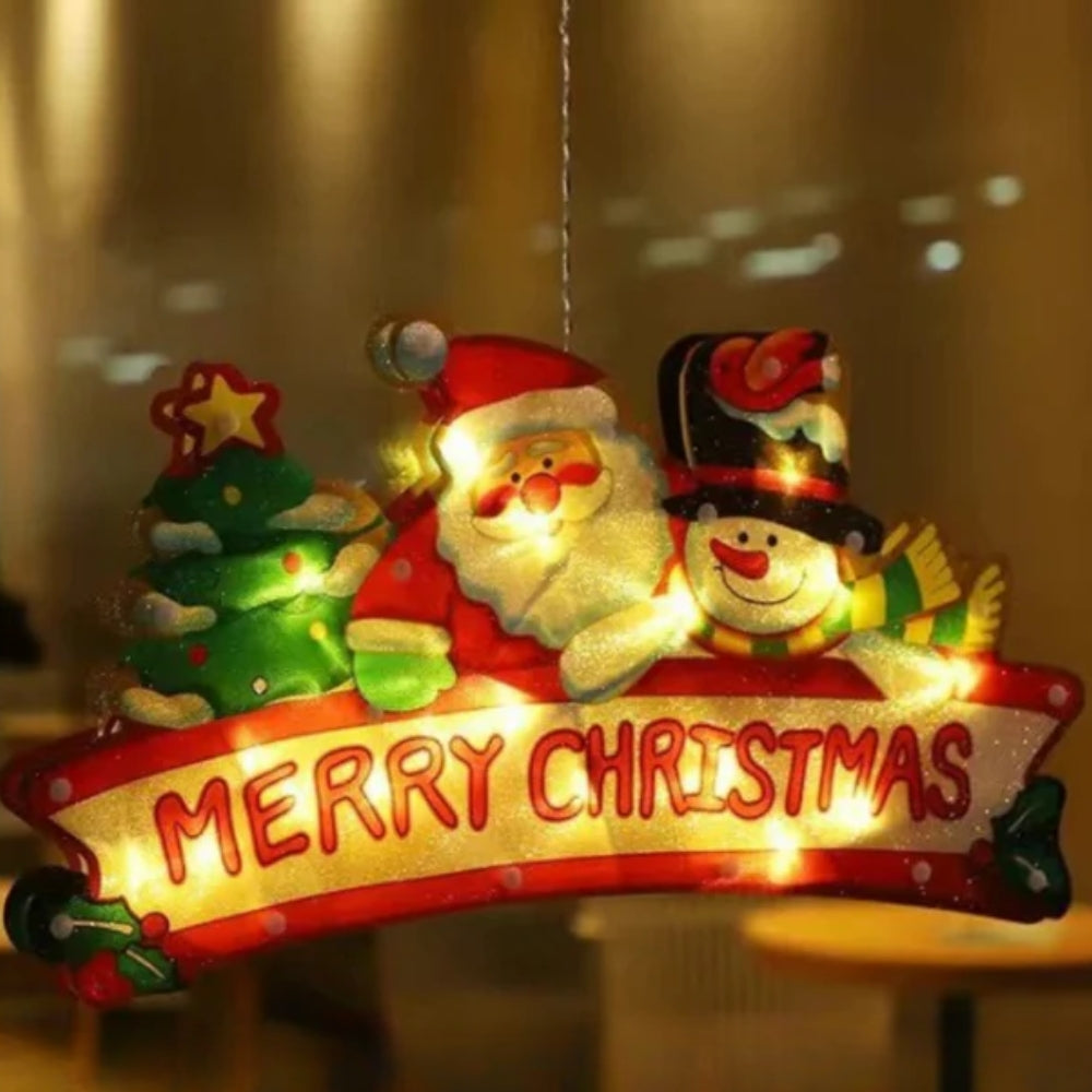 Kerst Raamverlichting met LED – Zelfklevende Decoratie Stickers