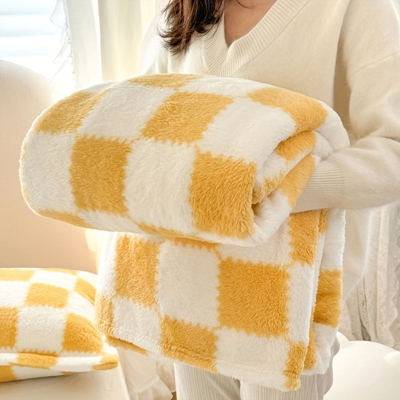 Geblokte fleece deken – Zachte en stijlvolle plaid voor elk interieur
