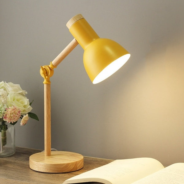 Moderne Tafellamp – Houten Bureaulamp met Verstelbare Arm