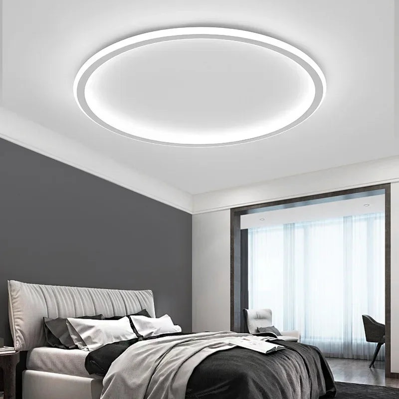 Moderne Scandinavische LED Plafondlamp - Dimbaar, Energiezuinig en Stijlvol voor Woonkamer, Eetkamer en Hal