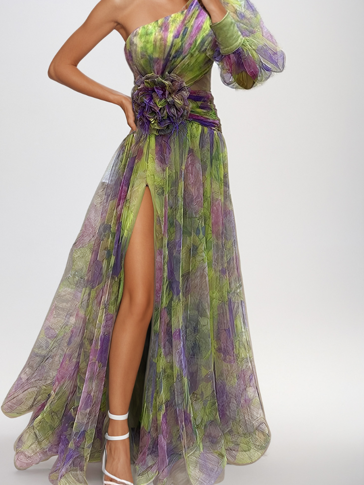 Elegante Jurk met Uniek Design en Comfortabele Pasvorm