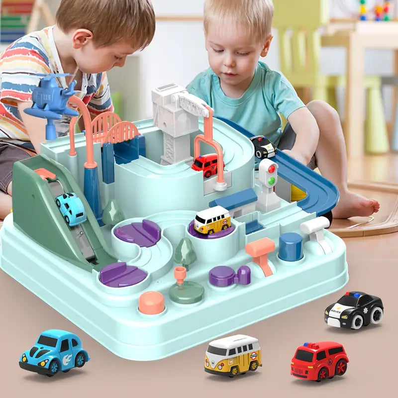 Montessori Autoracebaan - Educatief Speelgoed voor Kinderen-mezamstore.nl