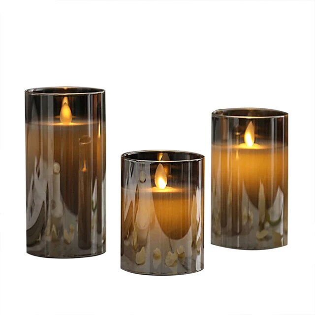 Vlamloze LED Kaarsen Set met Afstandsbediening - 3 Stuks