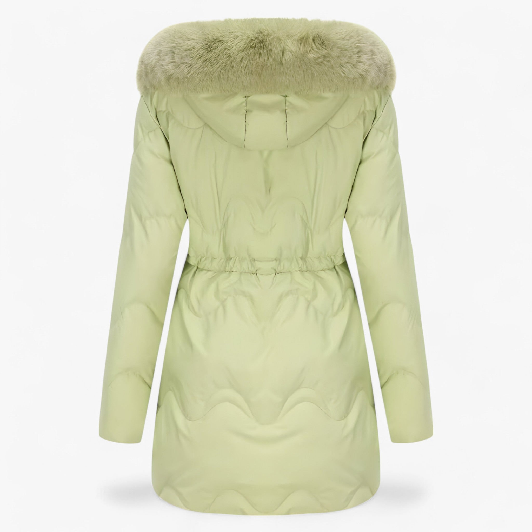 Dames Winterjas – Elegante Warme Jas met Bontkraag en Capuchon