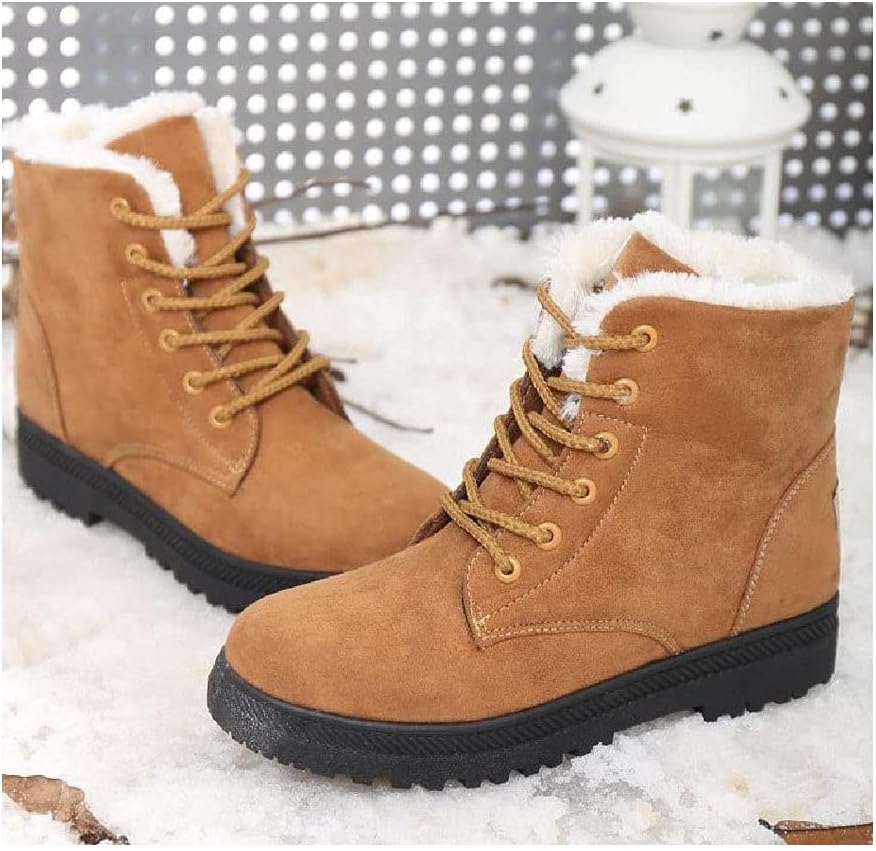 Dames Winterboots met Bontvoering – Warme Antislip Enkelboots
