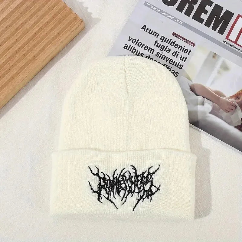 Unisex Gebreide Muts – Streetstyle Beanie met Geborduurd Logo
