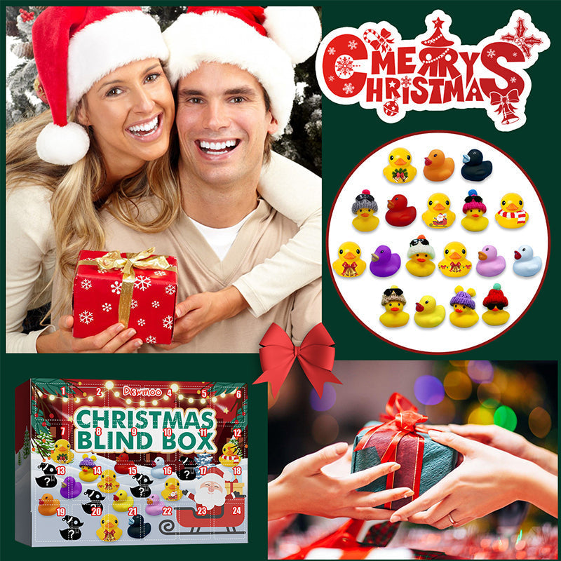 Kerst Blind Box met Mini Badeendjes – Speelset voor Bad & Cadeau