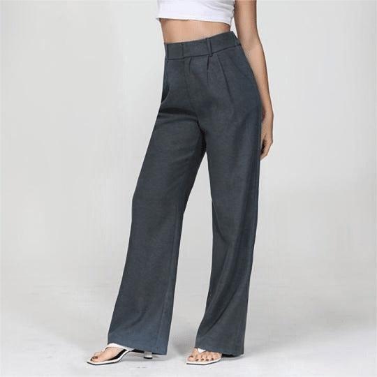 Dames Wide Leg Broek – Elegante Hoge Taille Pantalon