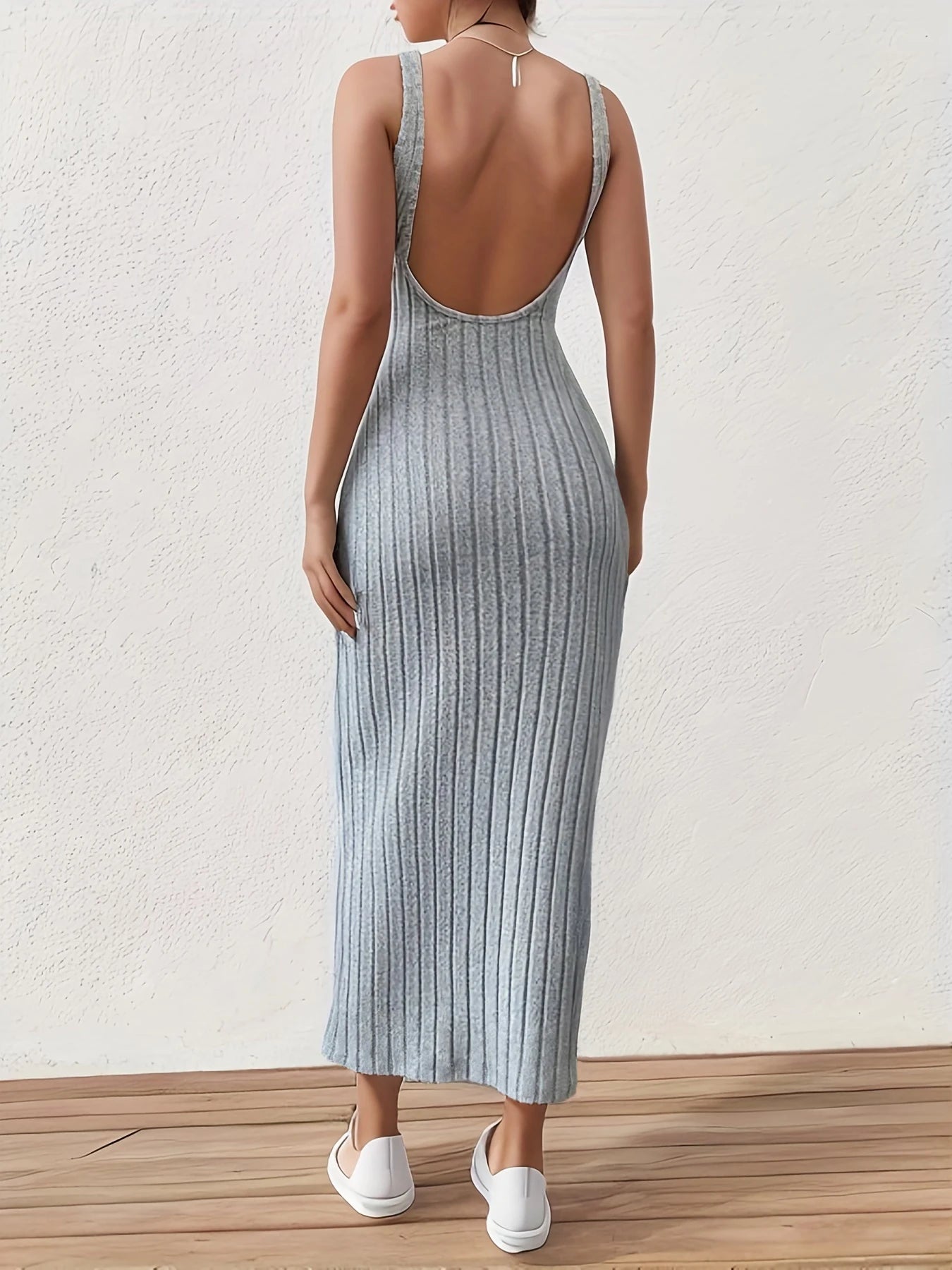 Zomerjurk met Open Rug en Comfortabele Pasvorm