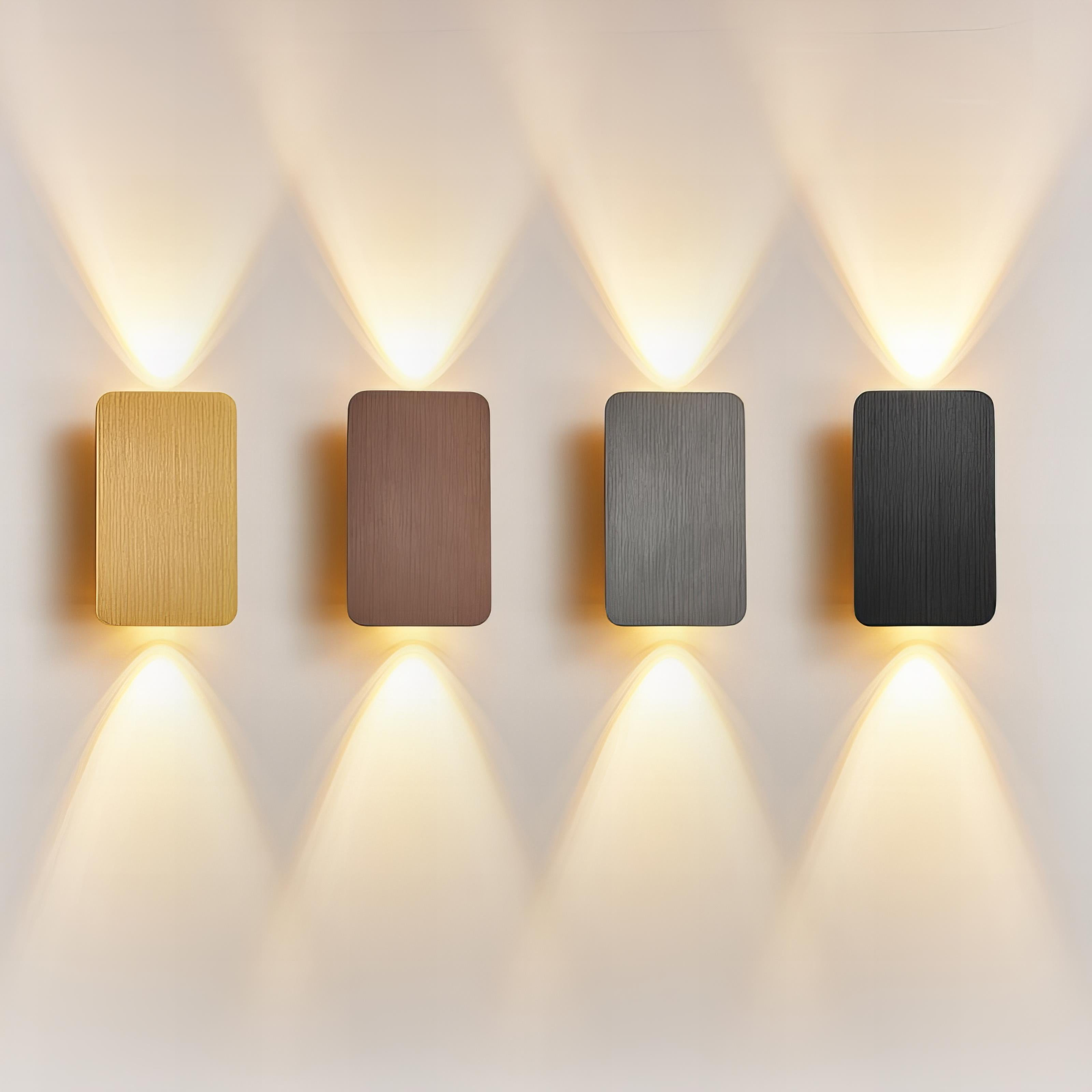 Minimalistische LED Wandleuchte van Hout - Warm en Koud Licht-mezamstore.nl