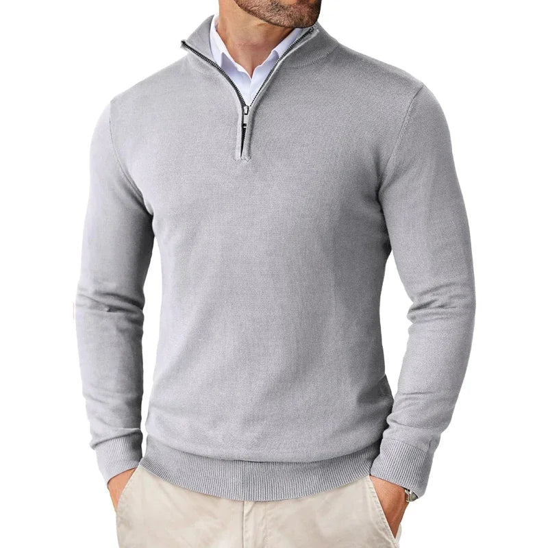 Herentrui met halve rits – Klassieke pullover met moderne pasvorm