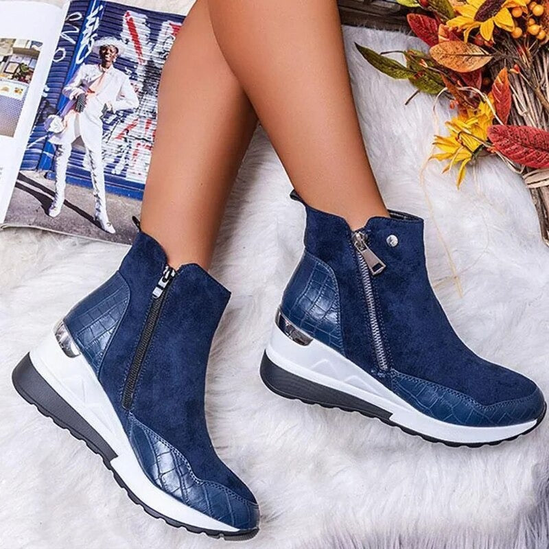 Dames enkellaarsjes – Sportieve winterboots met zachte voering