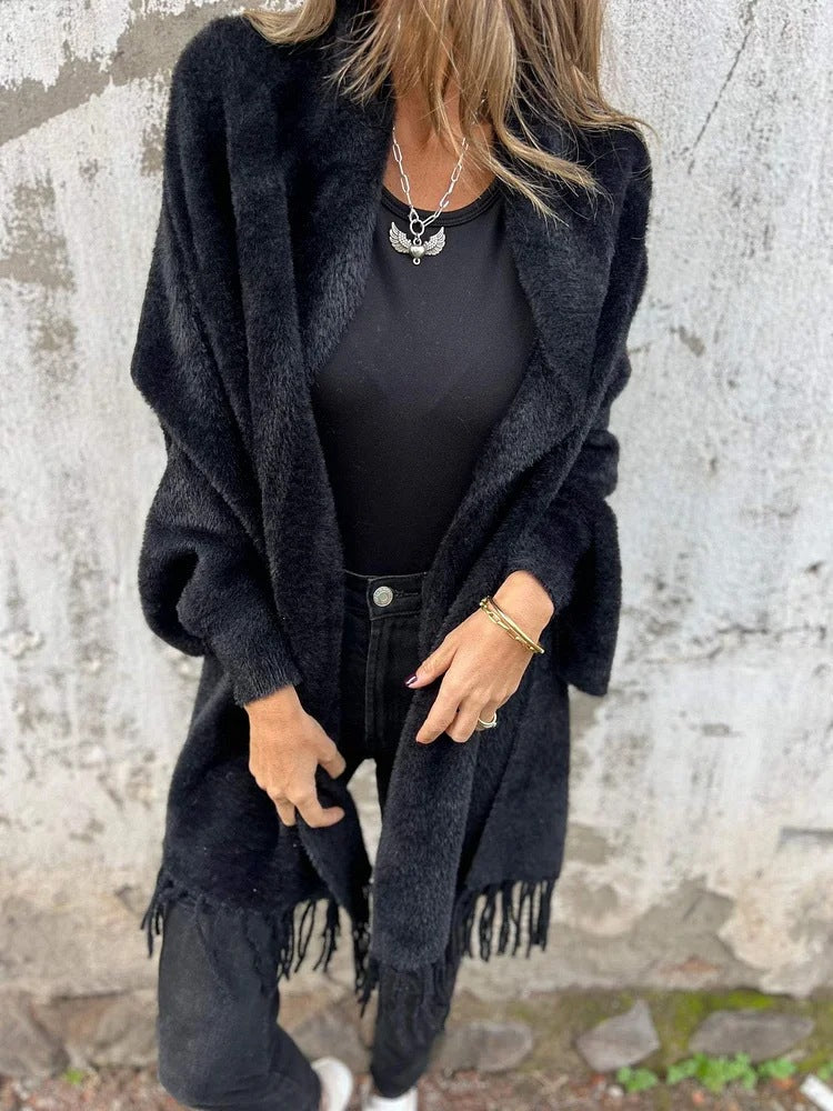 Elegant Damesvest – Zacht Oversized Open Vest met Comfortabele Pasvorm