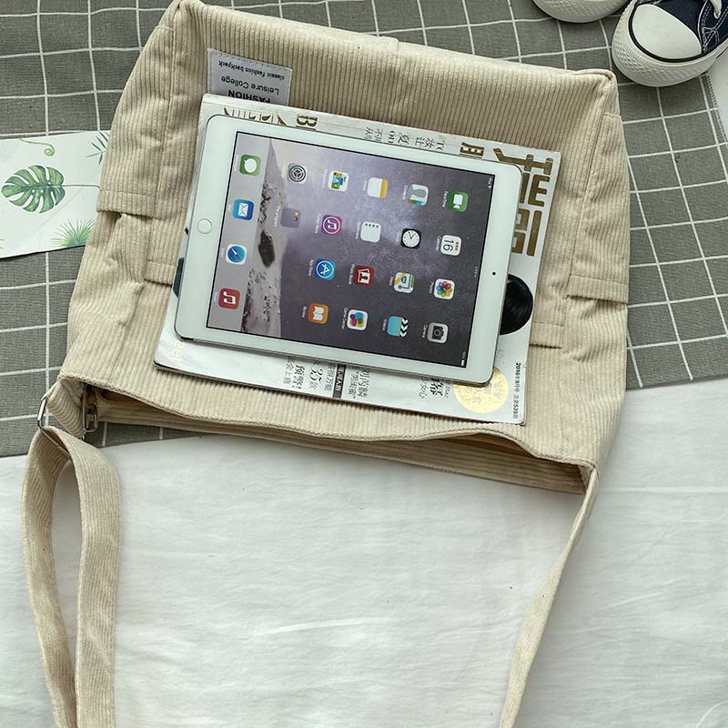 Duurzame Canvas Schoudertas met Verstelbare Band