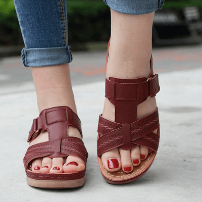 Comfortabele Slip-On Dames Sandalen met Sleehak