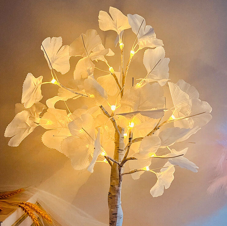 LED Ginkgo boom tafellamp 60cm decoratie wit geel modern batterijverlichting geïntegreerde LED