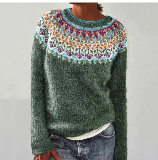 Retro Sweater met Comfortabele Pasvorm en Stijlvol Design