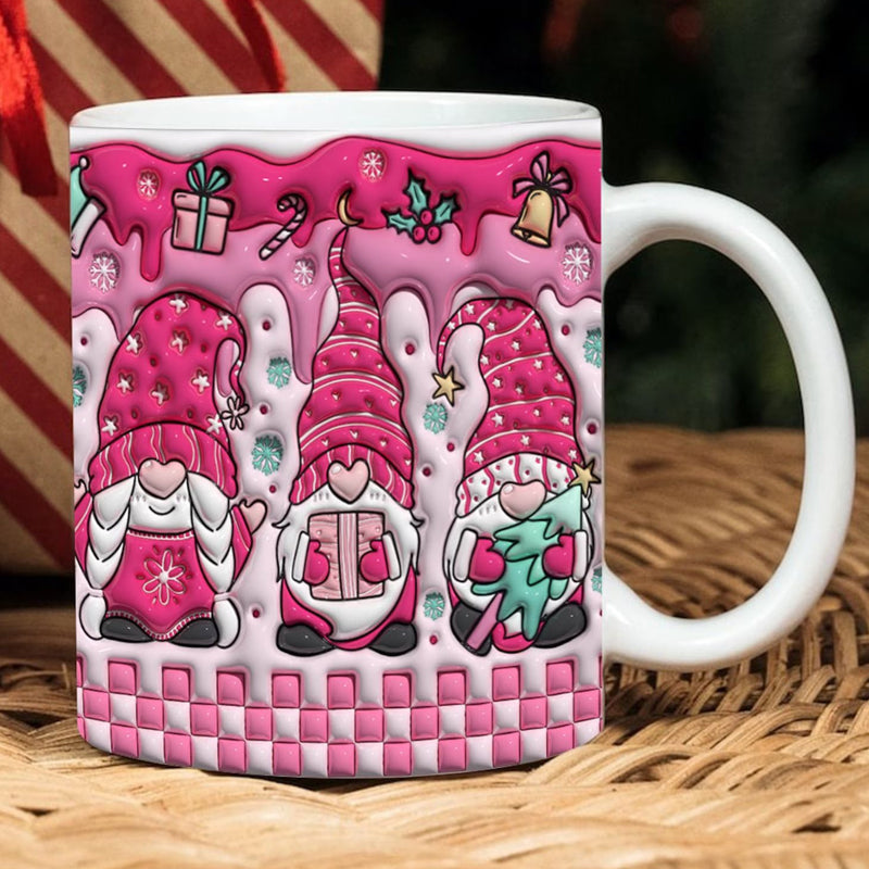 Kerstmok met Santa Print – Feestelijke Beker voor Winter & Cadeau