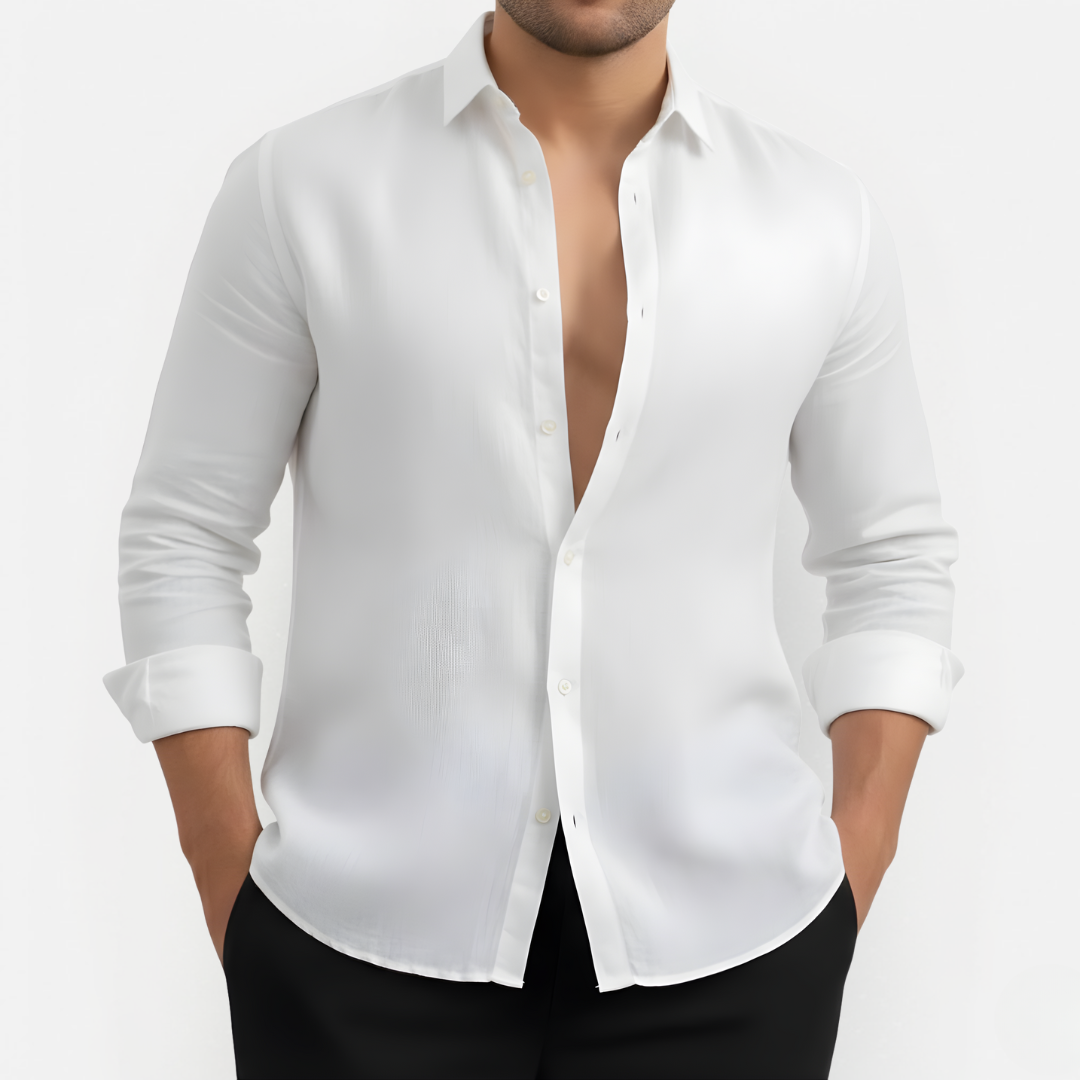 Luxe Heren Overhemd met Knoopsluiting – Elegant Design